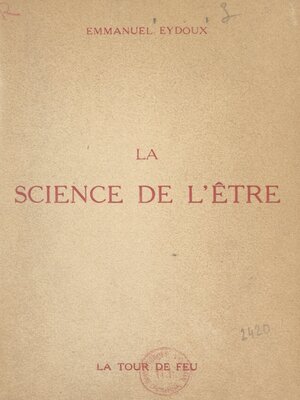 cover image of La science de l'être